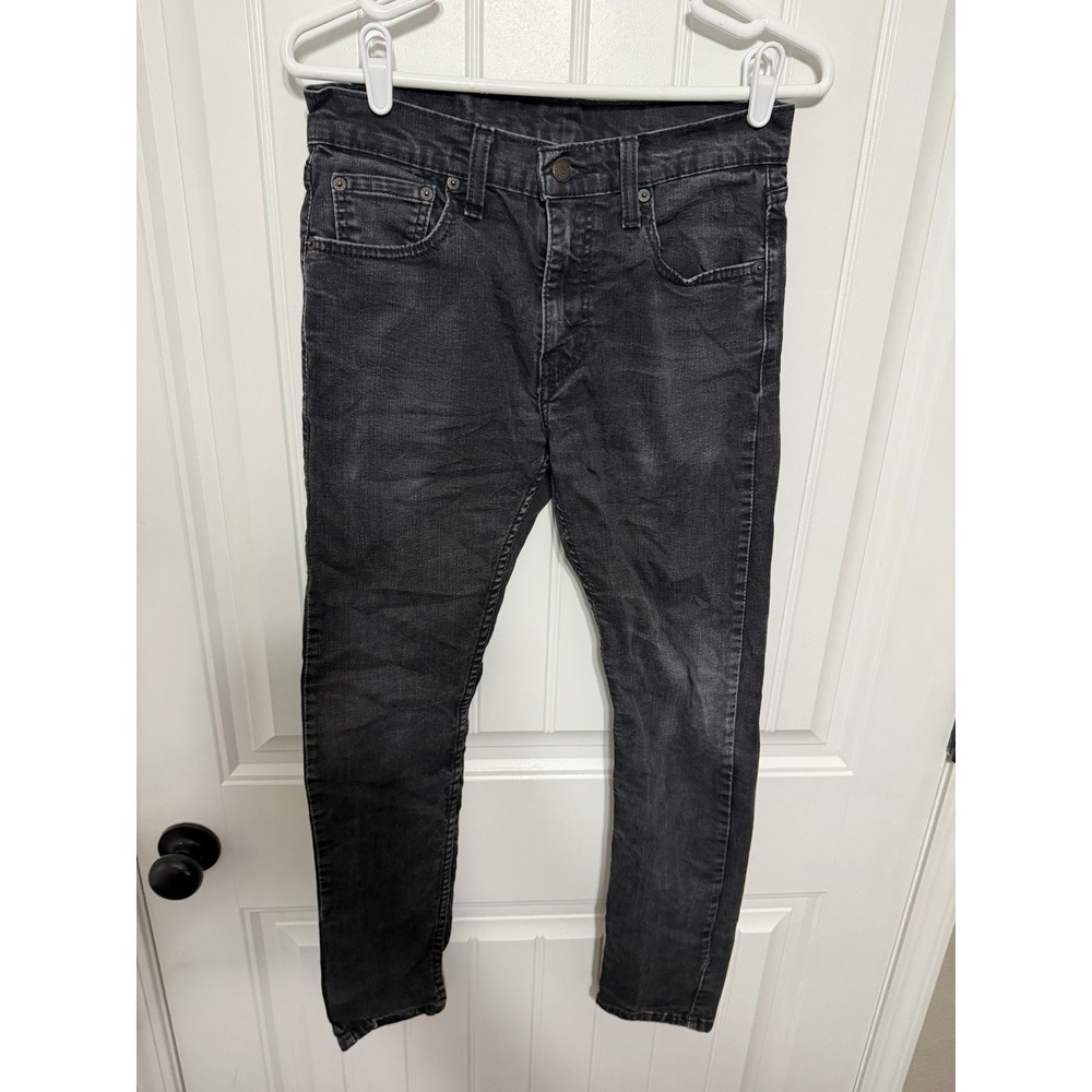Levi's Jeans Mens 30x32 512 Slim Taper Washed Black Denim Pants EUC